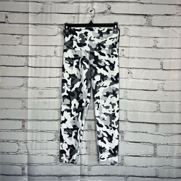 Evolution and Creation Pants - Evolution and Creation Black White Abstract Leggings SZ S High Waist Y2K Yoga